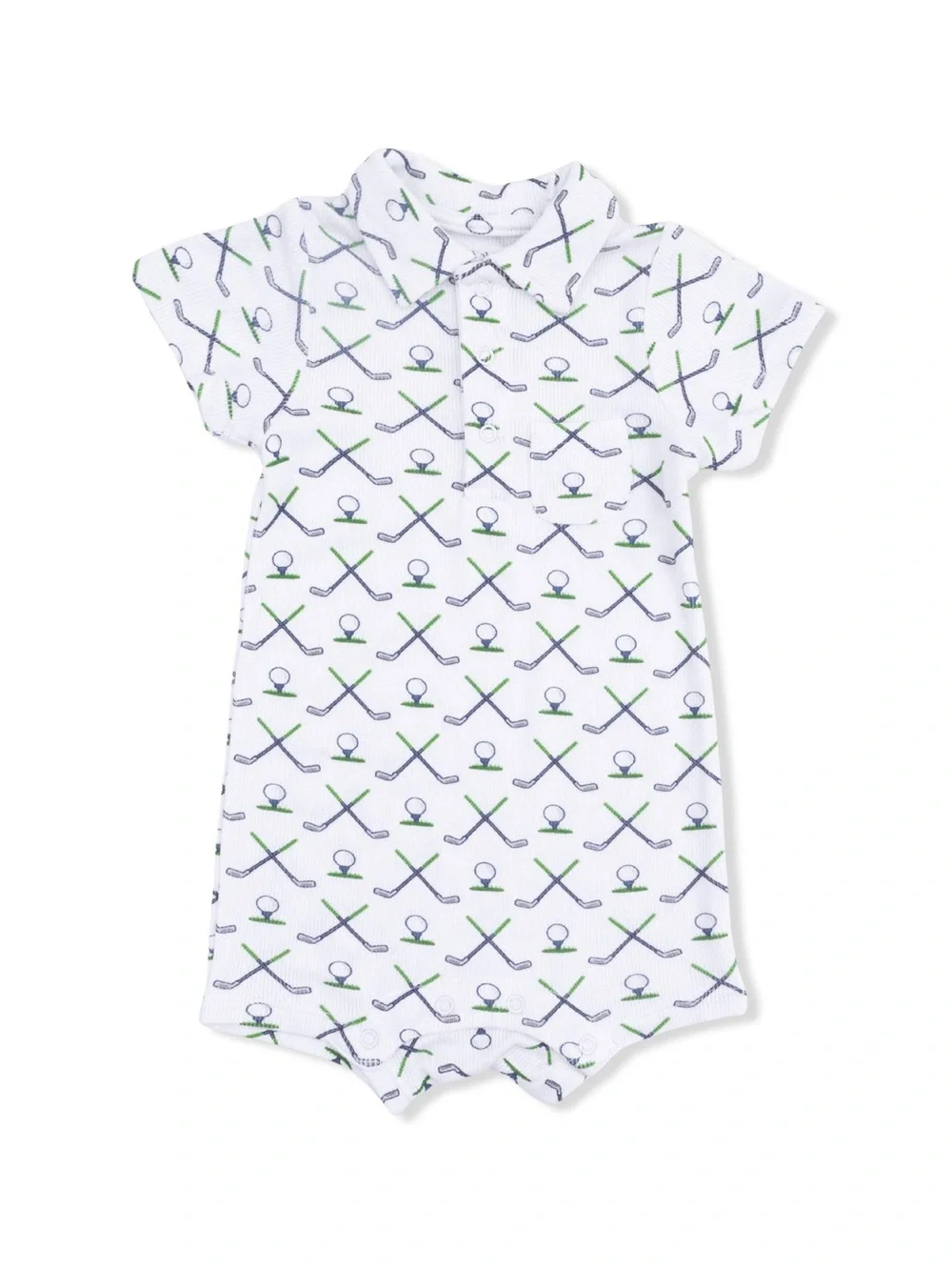 Angel Dear Simple Golf Polo Shortie Romper 3-6 6-12 12-18 18-24 months